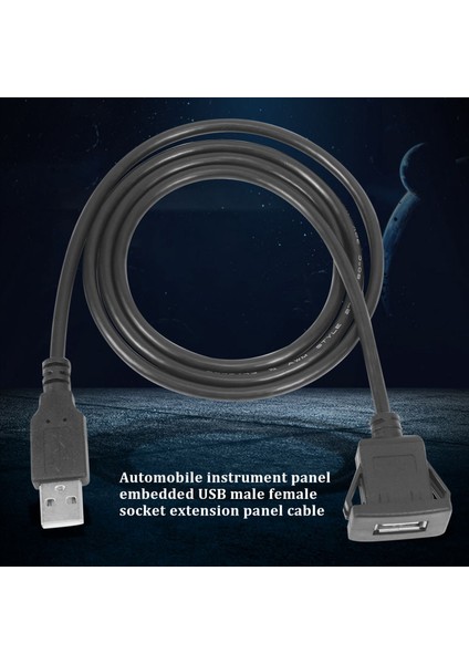 Silhouette Araba Dash Kurulu Gömme Montaj USB Erkek - Dişi Soket Uzatma Paneli Kablosu 1 M (Yurt Dışından)
