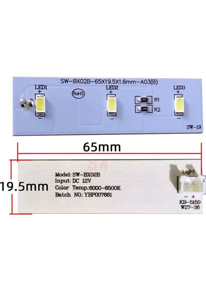 Silhouette Adet Buzdolabı Dondurucu Parçaları Için LED Işık ZBE2350HCA Işık Çubuğu SW-BX02B Yedek LED Şerit Çubuğu (Yurt Dışından)