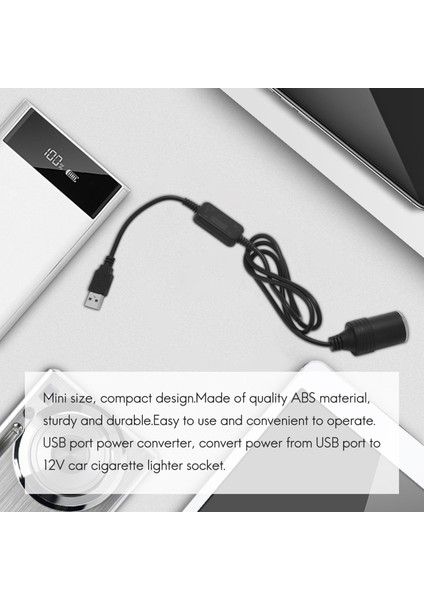 Silhouette USB 5V - 12V Araç Çakmak Soketi Güç Dişi Dönüştürücü Adaptör Kablosu (Yurt Dışından)
