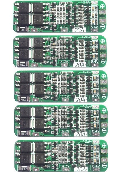 Silhouette 5 Adet 3 Serail 3s 20A Li-Ion Lityum Pil 18650 Şarj Koruma Levhası Modülü Pcb Bms 12.6V Hücre (Yurt Dışından)