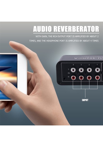 Silhouette Çok Kaynaklı Rca Mikser Stereo Ses Reverberator 4 Giriş 2 Çıkış Ses Anahtarı Değiştirici Sürücü Kulaklık Ses Kontrolü (Yurt Dışından) modelleri