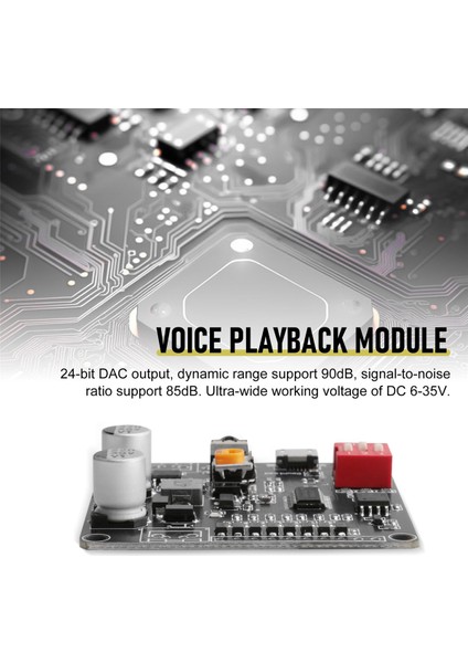 Silhouette 12V/24V Ses Çalma Modülü Seri Port Kontrol Çalma 10W/20W Ses Modülü HV8F (Yurt Dışından)