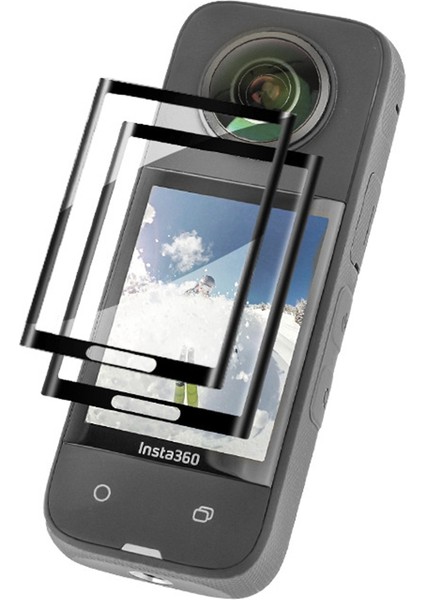 Silhouette INSTA360X3 Temperli Cam Filmi Hd Ekran Koruyucu 2 Adet Kavisli Koruyucu Film Koruyucular Aksesuarları (Yurt Dışından)