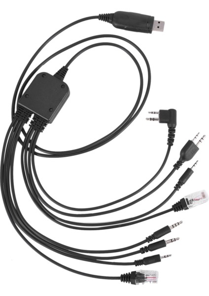 Silhouette Walkie Talkie Icom Radyo Için Uyumlu 8'i 1 Arada USB Programlama Kablosu (Yurt Dışından)