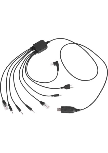 Silhouette Walkie Talkie Icom Radyo Için Uyumlu 8'i 1 Arada USB Programlama Kablosu (Yurt Dışından)