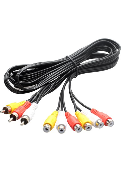 Silhouette Ses Video Av Adaptör Kablosu Tv DVD Oynatıcı Video Ayırıcı Hd-Tv Rca Kablosu 3 Rca 6 Rca Erkek Dişi Fiş Ayırıcı (Yurt Dışından)
