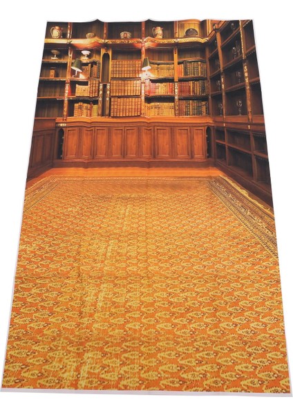Silhouette Retro Çalışma Kütüphanesi Kitap Rafı Fotoğraf Fotoğraf Arka Plan Arka Plan Prop 3X5FT (Yurt Dışından)