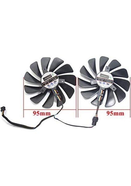 Silhouette 4 Adet 95MM FDC10U12S9-C CF1010U12S Soğutucu Fan Amd Radeon Rx 580 RX580 RX590 Görüntü Kartı Soğutma Fanı Için Değiştirin (Yurt Dışından)
