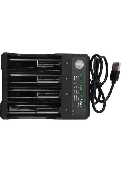 Silhouette Şarj Edilebilir 4 Yuvalı Pil Şarj Cihazı Li-Ion USB Akıllı Hızlı Şarj Cihazı 18350 18500 18650 Li-Ion Pil Için (Yurt Dışından)