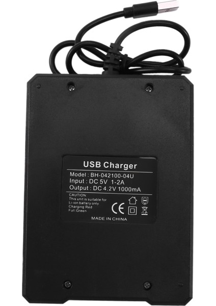 Silhouette Şarj Edilebilir 4 Yuvalı Pil Şarj Cihazı Li-Ion USB Akıllı Hızlı Şarj Cihazı 18350 18500 18650 Li-Ion Pil Için (Yurt Dışından)