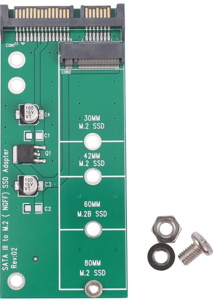 Silhouette Ngff (M2) Ssd'den 2,5 Inç Sata Adaptörüne M.2 Ngff Ssd'den Sata3'e Dönüştürme Kartı 30/42/60/80MM M.2 SSD Sabit Disk (Yurt Dışından)