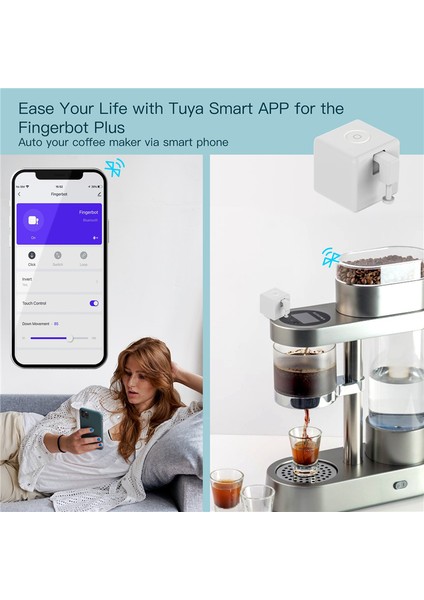 Silhouette Tuya Akıllı Ev Bluetooth Parmak Robot Uzaktan Kumanda Fingerbot Anahtarı Düğme Itici Akıllı Yaşam Uygulaması Için Ses Kontrolü (Yurt Dışından)