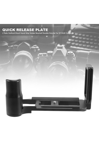 Silhouette Hızlı Bırakma L Plaka Dikey El Kavrama Tutucu Braketi Df Dslr Kamera Için Çift Saplı Siyah (Yurt Dışından)