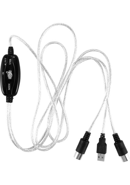 Silhouette USB In-Out Mıdı Kablo Dönüştürücü Pc'den Müzik Klavyesi Adaptör Kablosuna (Yurt Dışından)