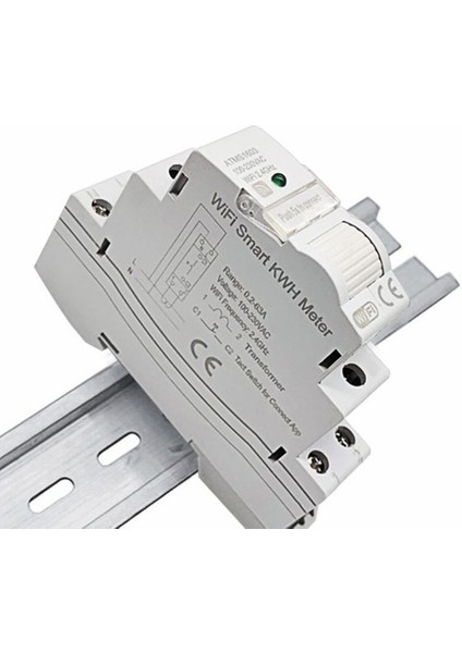 Silhouette Tuya Akıllı Wifi Elektrik Kwh Metre Din Raylı Tek Fazlı Ac 110V 230V Ct Ac Metre Uygulaması Gerçek Zamanlı Monitör (50A) (Yurt Dışından)