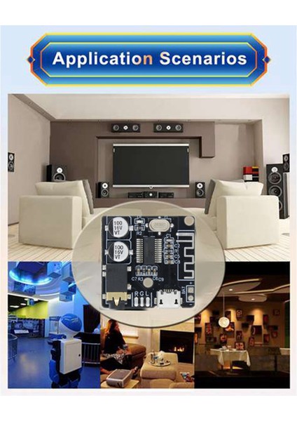 Silhouette Bt5.0 Ses Alıcısı + Aux Ses Kablosu Kiti Mp3 Bluetooth Dekoder Kayıpsız Araba Hoparlör Ses Amplifikatör Devre Kartı Modülü (Yurt Dışından)