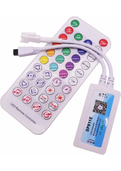 Silhouette Rgb Akıllı Müzik Bluetooth Akıllı Denetleyici SP611E WS2812B SK6812 WS2811 Adreslenebilir LED Rgb Bant Şeridi (Yurt Dışından)