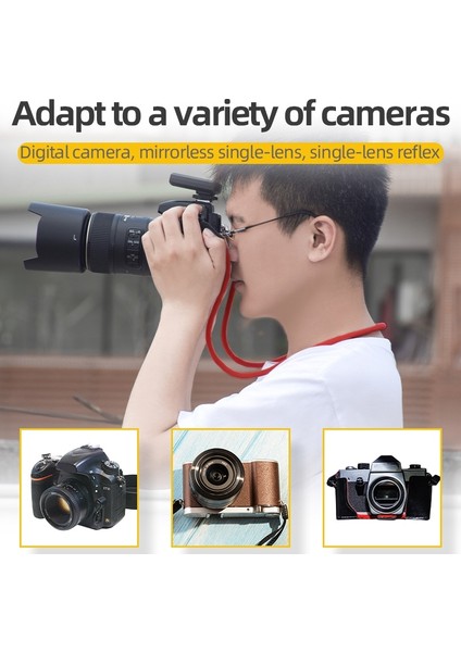 Silhouette Kamera Askısı, Retro Kamera Ipli Mikro Tekli Kamera, Slr Kamera Omuz Askısı, Siyah (Yurt Dışından)