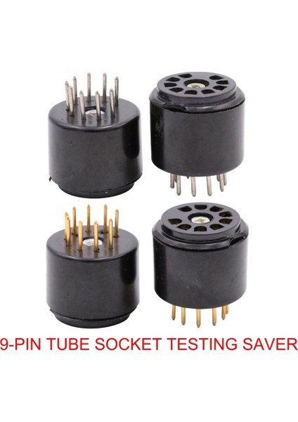 Silhouette 9pin Vakumlu Tüp Soketi Test Tasarrufu 6dj8 12AX7 ECC83 B339 CV492 6L13 12AU7 ECC82 B329 Hifi Tüp Amp Altın Kaplama (Yurt Dışından)