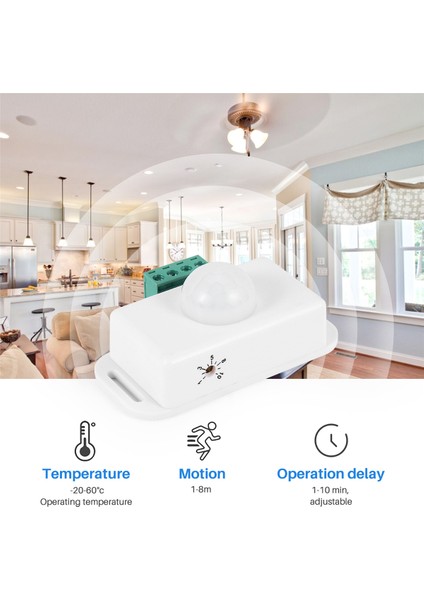 Silhouette Dc 12V 24V Pır Hareket Sensörü Fonksiyon Kontrol LED Anahtarı Gövde Kızılötesi Anahtar Hareket Zamanlayıcı Beyaz LED Şeritler Için (Yurt Dışından)