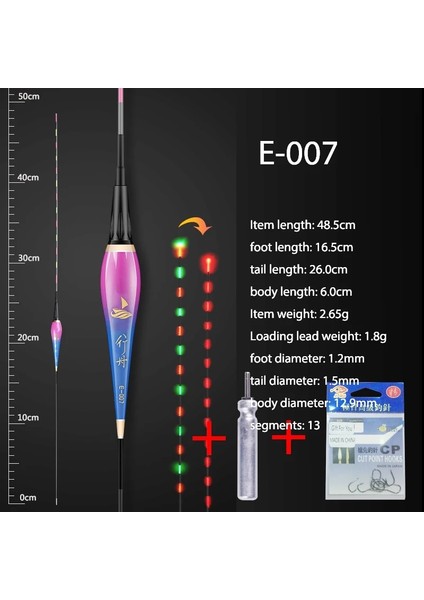 E-007 1 Parça Tarzı 1 Adet Kompozit Nano Balıkçılık Şamandıra + 1 Cr Şamandıra Tüpü + 1 Çanta Kanca + 1 Şamandıra Koltuk Renk Değiştirilebilir Şamandıra Duyarlı Kararlı Bobber Aracı (Yurt Dışından)