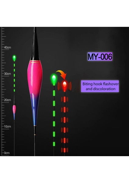 MY-006 Stili Mart LED Balıkçılık Şamandıra Son Derece Hassas Balık Isırığı Şamandıra Hatırlatmak Yerçekimi Sensörü Parlayan Elektrikli Gece Balıkçılık Şamandıra Mj (Yurt Dışından)