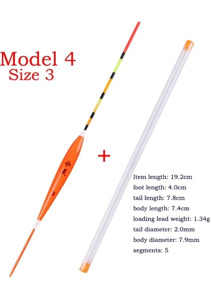 Model4 Size3 1 Parça Stili 1 Parça Tatlı Su Balıkçılık Şamandıra + 1 Parça Hediye Tüpü Sığ Su Balsa Bobber Crucian Şamandıra Balıkçılık Takımları Araçları Aksesuarları (Yurt Dışından)