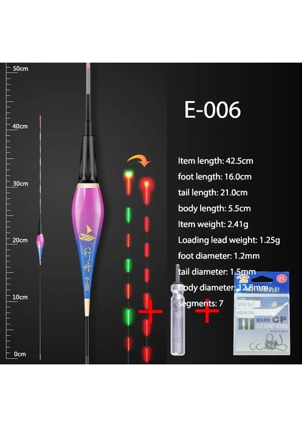 E-006 1 Parça Tarzı 1 Adet Kompozit Nano Balıkçılık Şamandıra + 1 Cr Şamandıra Tüpü + 1 Çanta Kanca + 1 Şamandıra Koltuk Renk Değiştirilebilir Şamandıra Duyarlı Kararlı Bobber Aracı (Yurt Dışından)
