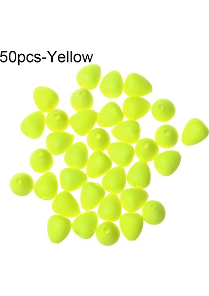 50 Adet-Sarı Tarzı Adet Hassas Görülebilir Fasulye Kırmızısarı Şamandıra Kuyruk Göz Alıcı Balık Tutma Hareketli Şamandıra Balıkçılık Sinyal Gönderici Fasulye (Yurt Dışından)