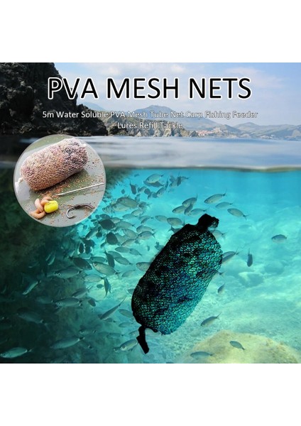 5MX18MM Stili 5m Pva Balıkçılık Mesh Çözünür Dar Balıkçılık Ağı Suda Çözünür Örgü Dolum Piston Yemi Çanta Balık Ağı (Yurt Dışından)