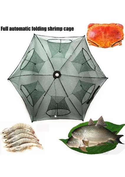 6 Delik Stili Naylon Çelik 6 Delik Katlanmış Taşınabilir Altıgen Balık Ağı Kerevit Balık Otomatik Tuzak Karides Sazan Yakalayıcı Kafesleri Örgü Net Crabtrap (Yurt Dışından) fırsatları