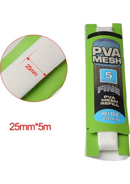 25MM 5m Tarzı Sıcak Satış 5m Pva Balıkçılık Mesh Çözünür Dar Balıkçılık Ağı Suda Çözünür Örgü Beyaz Dolum Çorabı Yem Çanta Balık Ağı Korumak (Yurt Dışından)