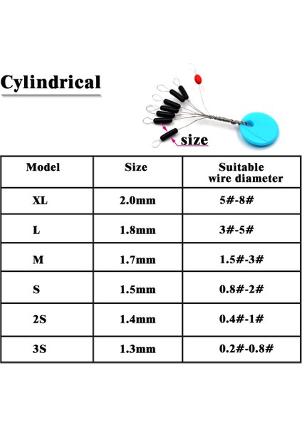 Silindirik 3s 6set Stili Mnft 6 Setlot (48 Adet) Kauçuk Space Beaze Siyah Oval Stoper Balıkçılık Bobber Dikey Fasulye Sazan Olta Takımı Kolay Kullanım (Yurt Dışından) modelleri