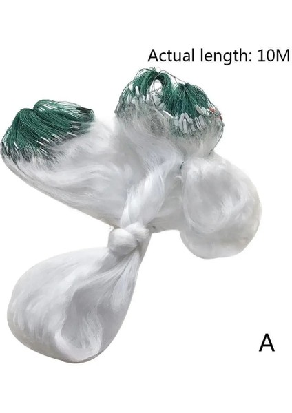 Balık Ağı A Tarzı Float Balık Tuzağı Monofilament Örgü Küçük Solungaç Naylon Balık Ağı Aksesuarı ile Beyaz Açık Yeşil Balık Ağı .5m x 12M (Yurt Dışından)