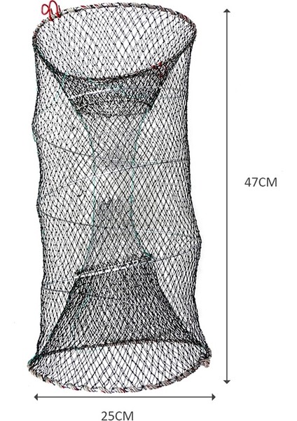 47CM Tarzı Katlanabilir Yem Döküm Örgü Balık Tuzağı Taşınabilir Balıkçılık Iniş Net Karides Kafesi Balık Kerevit Yengeç Catcher El Halat ile (Yurt Dışından)