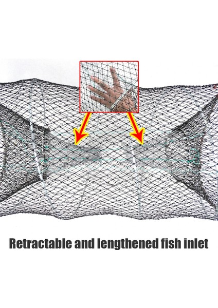 47CM Tarzı Katlanabilir Yem Döküm Örgü Balık Tuzağı Taşınabilir Balıkçılık Iniş Net Karides Kafesi Balık Kerevit Yengeç Catcher El Halat ile (Yurt Dışından) fırsatları