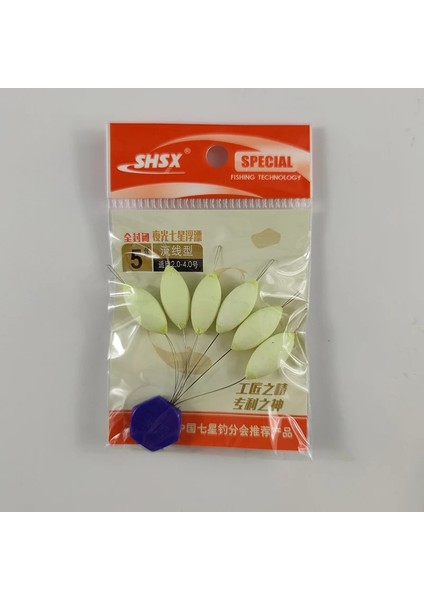 Boyut 5 Tarzı 5packslot Aydınlık Balıkçılık Şamandıra 000 #-5 # Parlayan Yedi-Yıldız Şamandıra Işık Bobber Gece Görüş Balıkçılık Aksesuarı B333 (Yurt Dışından)