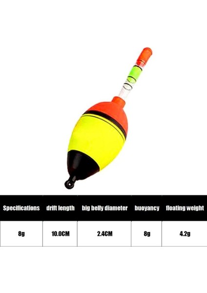 8g Tarzı Eva Balıkçılık Gece Balıkçılık Şamandıra Deniz Balıkçılığı Için Büyük Göbek Şamandıra Sazan Balık Takımı Yüksek Esneklik Açık Balıkçılık Aksesuarları (Yurt Dışından)