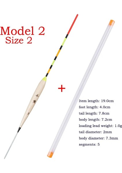 Model8 Size3 1 Parça Tarzı 1 Parça Tatlı Su Balıkçılık Şamandıra + 1 Parça Hediye Tüpü Sığ Su Balsa Bobber Crucian Şamandıra Balıkçılık Takımları Araçları Aksesuarları (Yurt Dışından)
