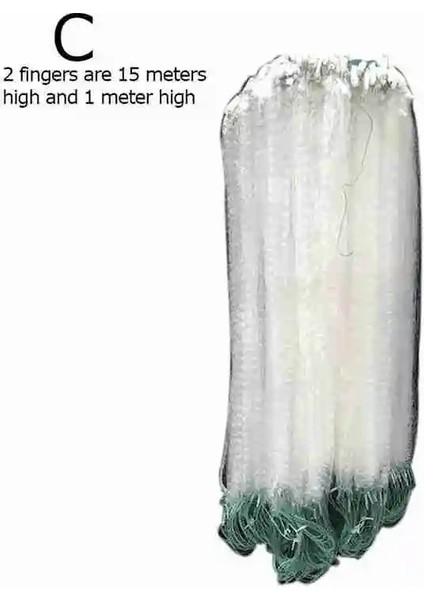15M Tarzı Tek Katmanlı Balık Ağı Balık Örgü Tuzak Monofilament Solungaç Ağları Açık Taşınabilir Katlanır Yakalama Balık Aracı Balıkçılık Aksesuarları (Yurt Dışından)