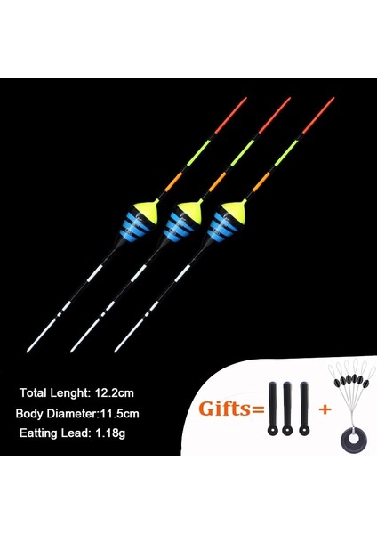 Mor Tarzı 3 Adetlot Balıkçılık Şamandıraları Karides Floaters Çim Göleti Buz Balıkçılığı Bobbers Tatlı Su Balsa Ahşap Olta Takımı Aksesuarı (Yurt Dışından)