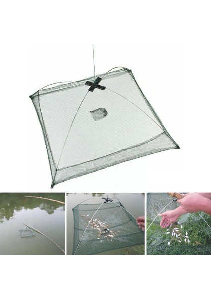 Katlanmış Balık Ağı Küçük Frimp Minnow Yengeç Yemler Dip Döküm Yakalama Balık Yengeç Ağı Mesh Net 60CM Kaldırma Yakalama Kaldırma Tr U6K4 (Yurt Dışından) fırsatları