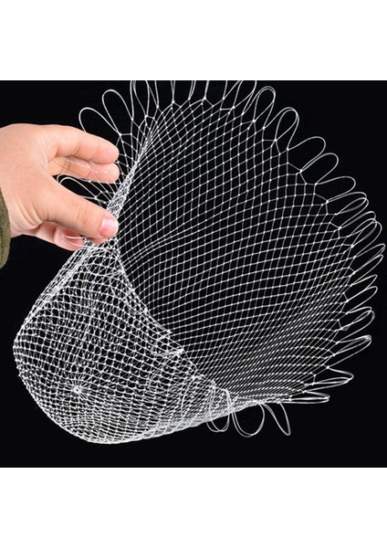 25 Kalibrelik Stil Pratik Karides Kafesi Balıkçılık Kafesi Beyaz Katlanır Balık Ağı Kerevit Yüzen Net Olta Balık Ağı Taşınabilir Naylon Dayanıklı (Yurt Dışından)