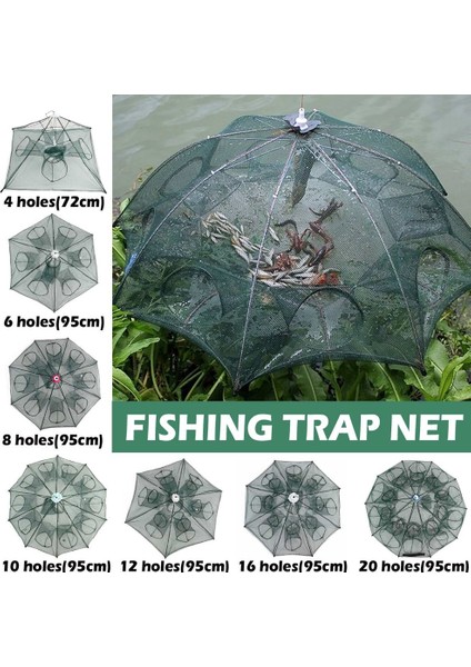 B- 4 Delik Stili Balık Ağı Katlanmış Taşınabilir Altıgen Balık Ağı Döküm Ağları Crayfrimp Catcher Tank Tuzak Kafesleri Mesh Tra (Yurt Dışından) fırsatları