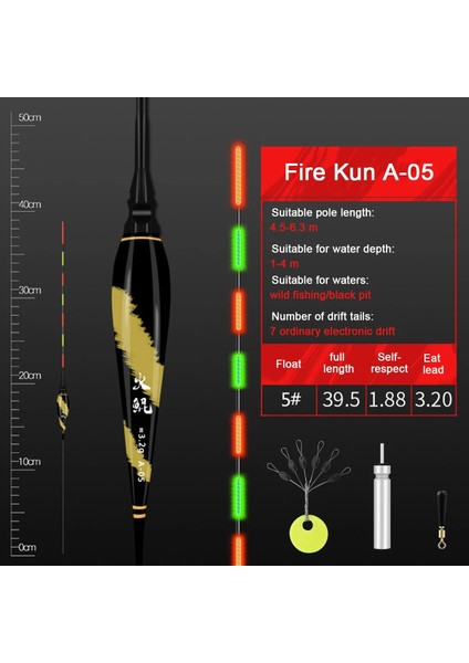 Hkh-5 Stili 2021NEW Balıkçılık Şamandıra LED Elektrikli Şamandıra Işık Olta Takımı Aydınlık Elektronik Şamandıra CR425 Pil Kızdırma Çubuğu Yaz (Yurt Dışından)