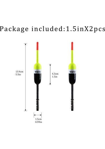 2 Adet 1.5in Tarzı Thkfish Balıkçılık Şamandıra Bobber 1.5inx5.5in 2.5inx5.5in Balıkçılık Kayma Bobber Balsa Ahşap Yaylı Şamandıra Balıkçılık Için (Yurt Dışından)