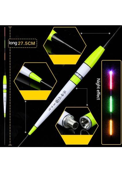 Bir Stil Balıkçılık Şamandıra LED Elektrikli Şamandıra Işık Gece Balıkçılık Aksesuarları Olta Takımı Işıklı Şamandıra Balıkçılık Aracı Pil ile (Yurt Dışından)