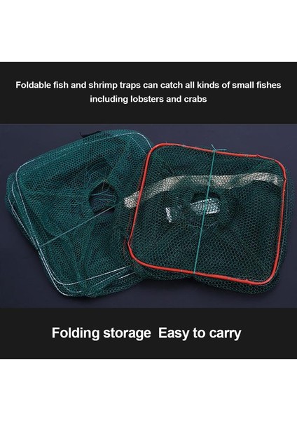 23X23X46CM Stili Balık Ağı Katlanabilir Taşınabilir Dip Net Balık Kafesi Naylon Çelik Tel Balıkçılık Pot Karides El Tuzağı Balıkçılık Ağı Tuzak Kafesi (Yurt Dışından)