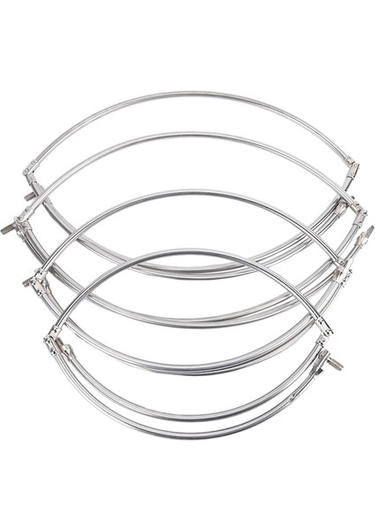No.40 Tarzı 2021 Sıcak Gümüş Paslanmaz Çelik Balıkçılık Katlanır Net Brail Kafa Yuvarlak Dipnet Takımı Aksesuar 35CM,40CM,45CM,50CM (Yurt Dışından)