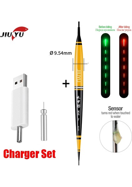 G Tarzı Akıllı LED Balıkçılık Elektronik Şamandıra Seti + USB Şarj Balık Isırığı Otomatik Olarak Renk Değişimini Hatırlat Gece Olta Takımı Şamandıra (Yurt Dışından) fiyatları